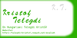 kristof telegdi business card