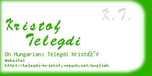 kristof telegdi business card